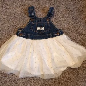 Girl denim overall dress